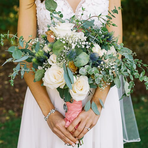 Elegant Vineyard Wedding Bride Bouquet
